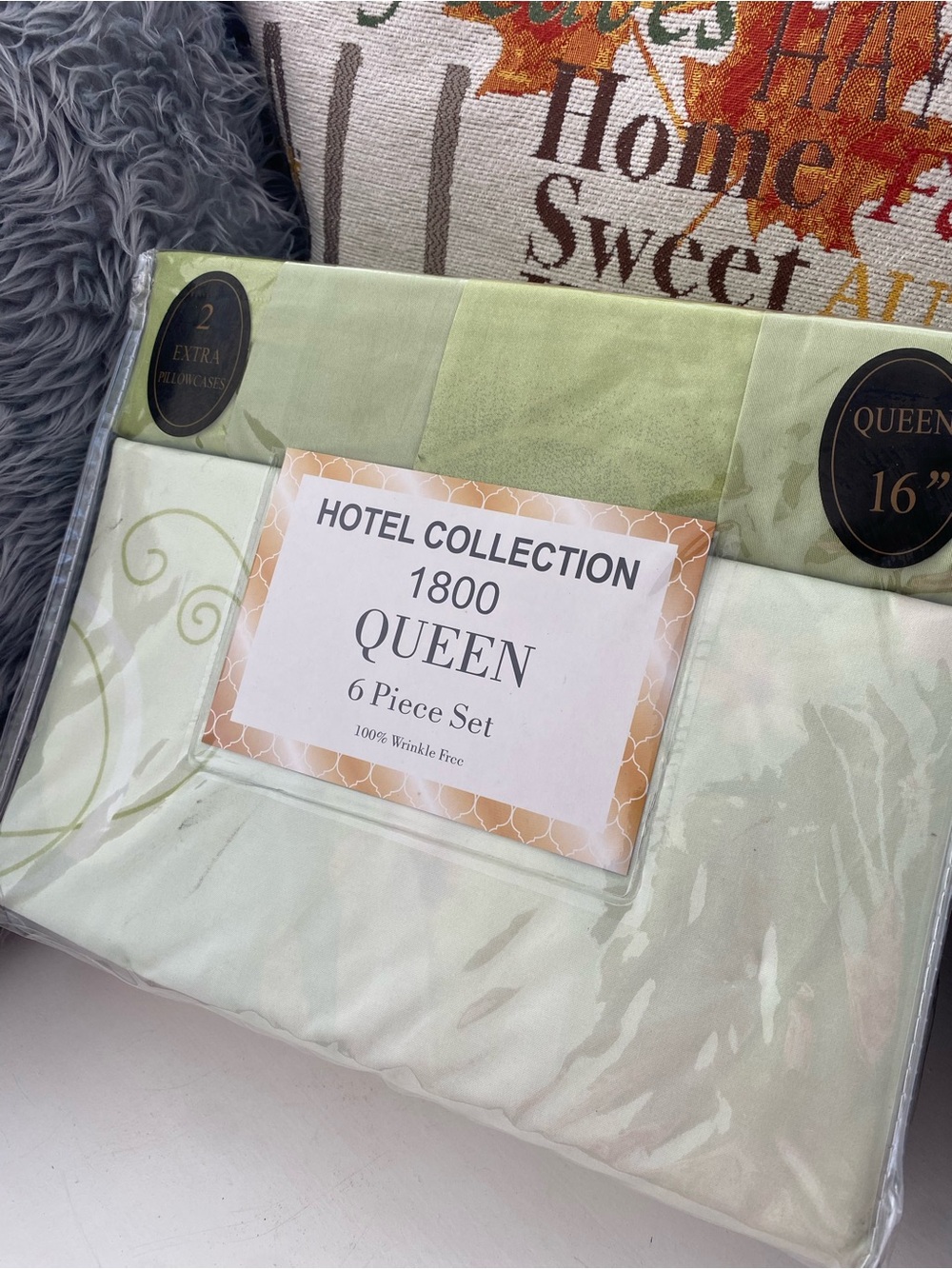 Hotel Collection Queen 6-Piece Sheet Set in Pale Green